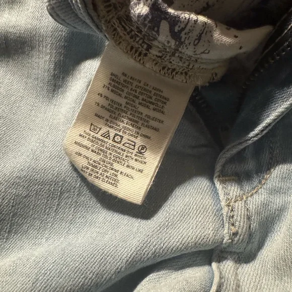 Pilcro and The Letterpress High Rise Bootcut Jeans Zip Pocket Light Blue Sz.27 - Picture 5 of 11